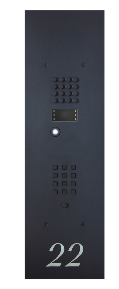 Wizard Bronze mat IP 1 button large model keypad and color cam